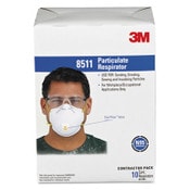 3M™ Particulate Respirator w/Cool Flow Exhalation Valve, Standard Size, 10/Box Item: MMM8511
