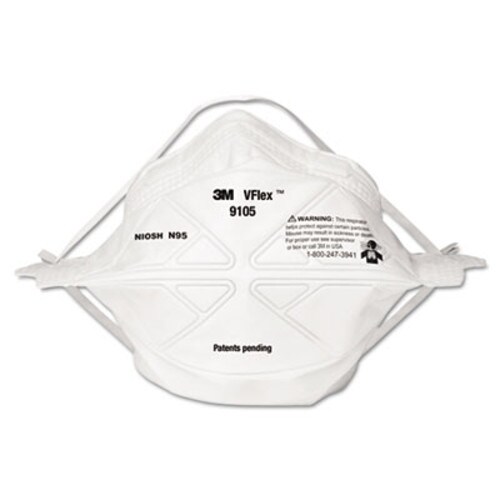 3M™ VFlex Particulate Respirator N95, Standard Size, 50/Box Item: MMM9105