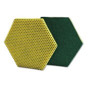 Scotch-Brite™ Dual Purpose Scour Pad, 5 x 5.75, Green/Yellow, 15/Carton Item: MMM96HEX