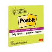 Post-it® Notes Super Sticky Big Notes, Unruled, 11 x 11, Green, 30 Sheets Item: MMMBN11G