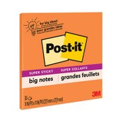 Post-it® Notes Super Sticky Big Notes, Unruled, 11 x 11, Orange, 30 Sheets Item: MMMBN11O