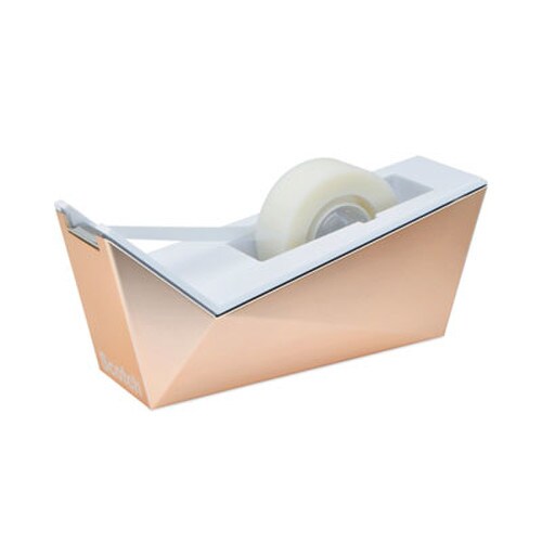 Scotch® Facet Design One-Handed Dispenser with One Roll of Tape, 1" Core, Plastic, Copper Item: MMMC17CP