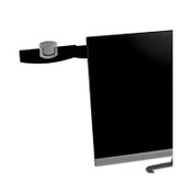 3M™ Swing Arm Copyholder, Adhesive Monitor Mount, 30 Sheet Capacity, Plastic, Black/Silver Clip Item: MMMDH240MB