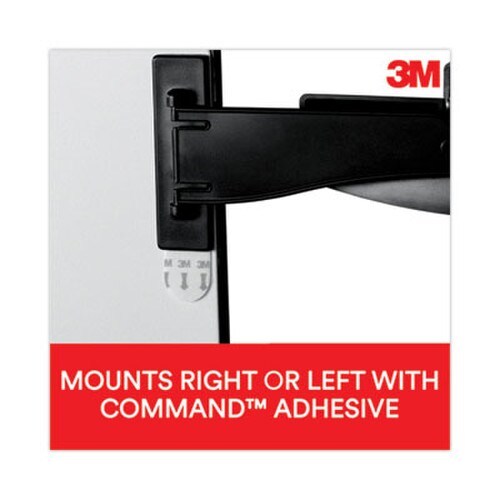 3M™ Swing Arm Copyholder, Adhesive Monitor Mount, 30 Sheet Capacity, Plastic, Black/Silver Clip Item: MMMDH240MB