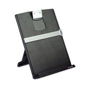 3M™ Fold-Flat Freestanding Desktop Copyholder, 150 Sheet Capacity, Plastic, Black/Silver Clip Item: MMMDH340MB
