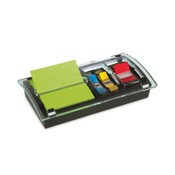 Post-it® Notes Note and Flag Dispenser, For 3 x 3 Pads, Black/Clear, Includes 45-Sheet Canary Super Sticky Pop-up Pad; (50) 1" Flags Item: MMMDS100