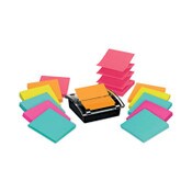 Post-it® Pop-up Notes Super Sticky Pop-up Dispenser Value Pack, For 3 x 3 Pads, Black/Clear, Includes (12) Marrakesh Rio de Janeiro Super Sticky Pop-up Pad Item: MMMDS330SSVA