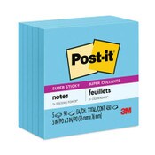 Post-it® Notes Super Sticky Full Stick Notes, 3" x 3", Energy Boost Collection Colors, 25 Sheets/Pad, 4 Pads/Pack Item: MMMF3304SSAU