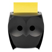 Post-it® Pop-up Notes Owl-Shaped Dispenser, For 3 x 3 Pads, Black, Includes 45-Sheet Citron Super Sticky Dispenser Pop-Up Pad Item: MMMOWL330BK