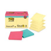 Post-it® Dispenser Notes Original Pop-up Notes Value Pack, 3 x 3, (14) Canary Yellow, (4) Poptimistic Collection Colors, 100 Sheets/Pad, 18 Pads/Pack Item: MMMR330144B