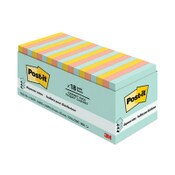 Post-it® Dispenser Notes Original Pop-up Refill Cabinet Pack, 3" x 3", Beachside Cafe Collection Colors, 100 Sheets/Pad, 18 Pads/Pack Item: MMMR33018APCP