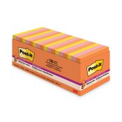 Post-it® Dispenser Notes Super Sticky Pop-up 3 x 3 Note Refill, 3" x 3", Energy Boost Collection Colors, 90 Sheets/Pad, 18 Pads/Pack Item: MMMR33018SSAUCP
