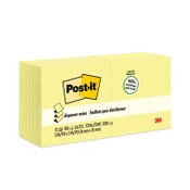 Post-it® Greener Notes Original Recycled Pop-up Notes, 3" x 3", Canary Yellow, 100 Sheets/Pad, 12 Pads/Pack Item: MMMR330RP12YW