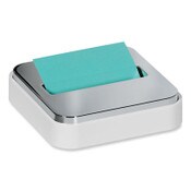 Post-it® Pop-up Notes Super Sticky Steel Top Dispenser, For 3 x 3 Pads, White/Steel Item: MMMSTL330WH