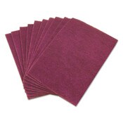 AbilityOne® 7920000452940, SKILCRAFT, Light Cleaning Scouring Pad, 6 x 9, Nylon, Maroon, 20/Carton Item: NSN0452940