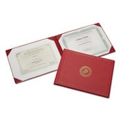 AbilityOne® 7510010561927, SKILCRAFT Award Certificate Binder, 8.5 x 11, Marine Corps Seal, Red/Gold Item: NSN0561927