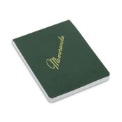 AbilityOne® 7530010607511, SKILCRAFT Memorandum Pad, Narrow Rule, Green Cover, 144 White 3.38 x 4.5 Sheets, Dozen Item: NSN0607511