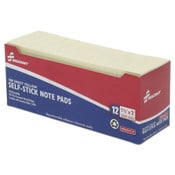 AbilityOne® 7530011167866, SKILCRAFT Self-Stick Note Pad, 1.5" x 2", Yellow, 100 Sheets/Pad, 12 Pads/Pack Item: NSN1167866