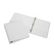 AbilityOne® 7510012034708, SKILCRAFT Round Ring View Binder, 3 Rings, 1" Capacity, 11 x 8.5, White Item: NSN2034708