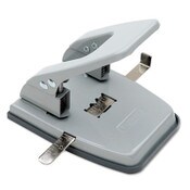 AbilityOne® 7520002247589, SKILCRAFT Fixed Two-Hole Punch, 1/4" Holes, 25-Sheet, Gray Item: NSN2247589