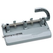 AbilityOne® 7520002633425, SKILCRAFT Heavy-Duty Three-Hole Punch, 13/32" Holes, 28-Sheet, Gray Item: NSN2633425