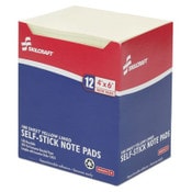 AbilityOne® 7530012733755, SKILCRAFT Self-Stick Note Pad, Note Ruled, 4" x 6", Yellow, 100 Sheets/Pad, 12 Pads/Pack Item: NSN2733755