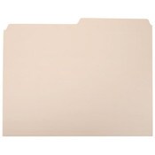 AbilityOne® 7530002815945, SKILCRAFT Manila File Folder, 1/2-Cut Tabs: Assorted, Letter Size, 0.75" Expansion, Manila, 100/Box Item: NSN2815945