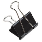 AbilityOne® NSN2855995, SKILCRAFT Binder Clip, Large, Black/Silver, Dozen Item: NSN2855995