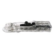 AbilityOne® 7510013174220, SKILCRAFT Clam Clip Dispenser, Medium, Clear/Silver, 8 Clips/Dispenser, 12 Dispensers/Pack Item: NSN3174220