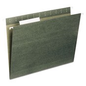 AbilityOne® 7530013649498, SKILCRAFT Hanging File Folder, Letter Size, 1/5-Cut Tabs, Green, 25/Box Item: NSN3649498