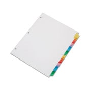 AbilityOne® 7530013683492, SKILCRAFT Multiple Index Sheets, 26-Tab, A to Z, 11 x 8.5, White, 1 Set Item: NSN3683492