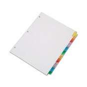 AbilityOne® 7530013683493, SKILCRAFT Multiple Index Sheets, 31-Tab, 1 to 31, 11 x 8.5, White, 1 Set Item: NSN3683493