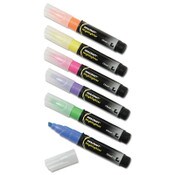 AbilityOne® 7520013837943, SKILCRAFT Large Fluorescent Highlighter, Assorted Ink Colors, Chisel Tip, Assorted Barrel Colors, 6/Set Item: NSN3837943