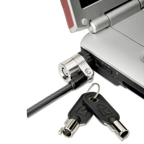 AbilityOne® 5340013842016, SKILCRAFT Kensington Laptop Security Lock and Cable, 6 ft, 2 Keys, Silver Item: NSN3842016