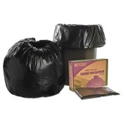 AbilityOne® 8105013862290, SKILCRAFT Recycled Content Trash Can Liners, 30 gal, 1.3 mil, 30" x 39", Black/Brown, 100/Carton Item: NSN3862290
