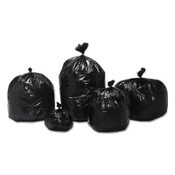 AbilityOne® 8105013862362, SKILCRAFT Recycled Content Trash Can Liners, 56 gal, 1.5 mil, 43" x 49", Black/Brown, 100/Box Item: NSN3862362