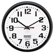 AbilityOne® 6645013897958 SKILCRAFT Slimline Quartz Wall Clock, 9.2" Overall Diameter, Black Case, 1 AA (sold separately) Item: NSN3897958