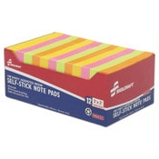 AbilityOne® 7530013930103, SKILCRAFT Self-Stick Note Pads, 2" x 3", Assorted Neon Colors, 100 Sheets/Pad, 12 Pads/Pack Item: NSN3930103