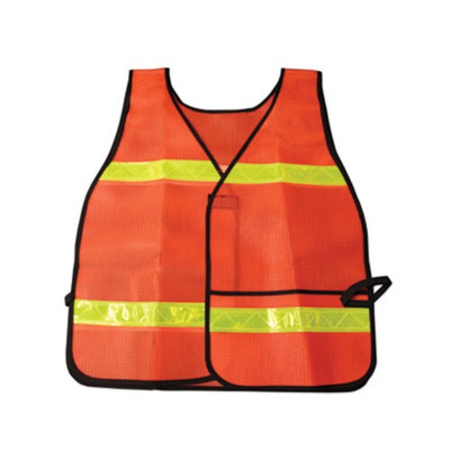 AbilityOne® 8415013940216, SKILCRAFT Safety Reflective Vest, One Size Fits All, Orange/Yellow Item: NSN3940216