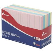 AbilityOne® 7530014560684, SKILCRAFT Self-Stick Note Pad Set, Note Ruled, 4" x 6", Assorted Colors, 100 Sheets/Pad, 6 Pads/Pack Item: NSN4560684