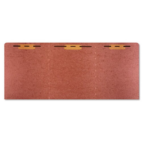 AbilityOne® 7530014840001, SKILCRAFT Tri-Fold Classification Folder, 1 Fastener, Letter Size, Red Exterior, 10/Pack Item: NSN4840001