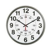 AbilityOne® 6645014919814 SKILCRAFT Atomic Slimline Wall Clock, 12.75" Overall Diameter, Black Case, 1 AA (sold separately) Item: NSN4919814