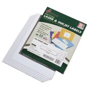 AbilityOne® 7530015144905, SKILCRAFT Recycled Laser and Inkjet Labels, 0.66 x 3.44, White, 30/Sheet, 50 Sheets/Box Item: NSN5144905