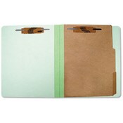 AbilityOne® 7530015547684, SKILCRAFT Pressboard Top Tab Classification Folder, 2 Dividers, 6 Fasteners, Letter Size, Light Green, 10/Box Item: NSN5547684