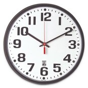AbilityOne® 6645015573148 SKILCRAFT Self-Set Wall Clock, 12.75" Overall Diameter, Black Case, 1 AA (sold separately) Item: NSN5573148