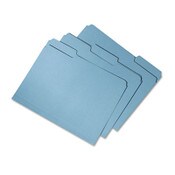 AbilityOne® 7530015664144, SKILCRAFT Recycled File Folders, 1/3-Cut 2-Ply Tabs: Assorted, Letter Size, 0.75" Expansion, Blue, 100/Box Item: NSN5664144