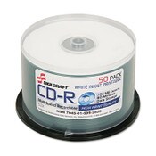 AbilityOne® 7045015992655, SKILCRAFT Recordable Compact Disc, CD-R, 700 MB/80 min, 52x, Spindle, White, 50/Pack Item: NSN5992655