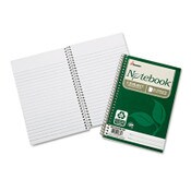 AbilityOne® 7530016002013 SKILCRAFT Recycled Notebook, 1 Subject, Medium/College Rule, Green Cover, 7.5 x 5, 80 Sheets, 6/Pack Item: NSN6002013