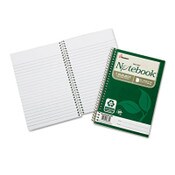 AbilityOne® 7530016002017 SKILCRAFT Recycled Notebook, 1 Subject, Medium/College Rule, Green Cover, 9.5 x 6, 80 Sheets, 3/Pack Item: NSN6002017