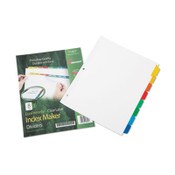 AbilityOne® 7530016006970 SKILCRAFT Avery Index Maker Dividers, 8-Tab, 11 x 8.5, White, 1 Set Item: NSN6006970